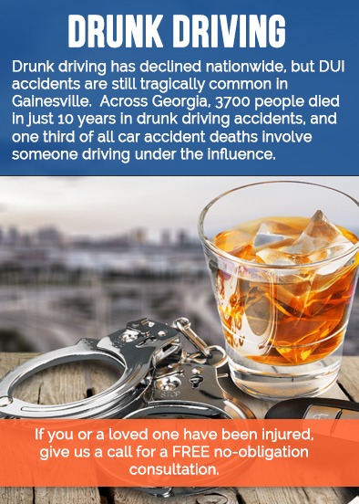 Drunk Driving Accident Lawyers in Gainesville, GA  Free Case Evaluation!