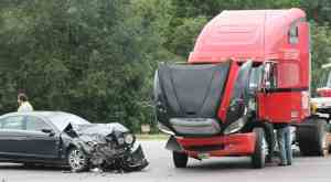 Car accident semi truck