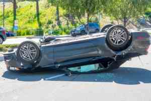 Car rolled over accident