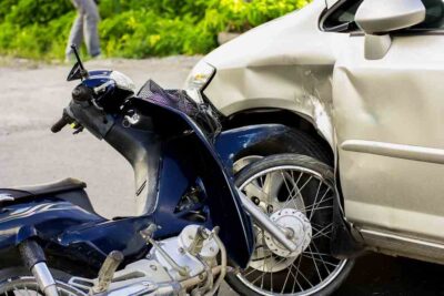 Motorcycle accident side damage