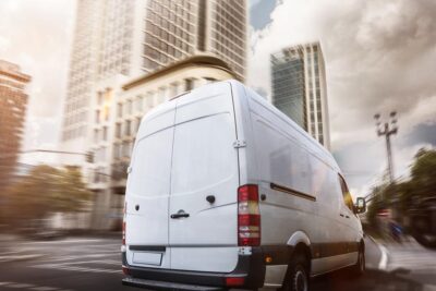 Delivery truck on the street