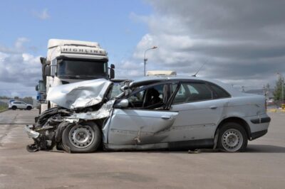 Semi truck car accident