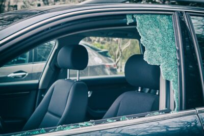 Strange incident involving hero worker damages car window