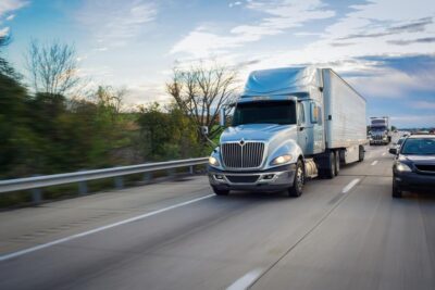 Truck on highway