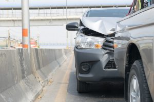 A car rear ends another car