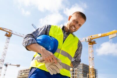 Worker with back pain