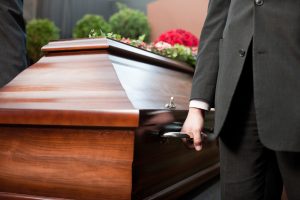 Pallbearers with a casket