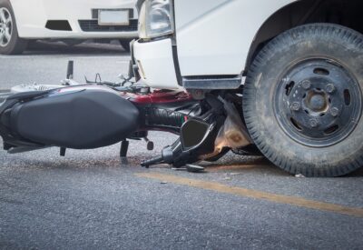 Motorcycle accident with truck