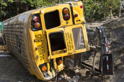 School bus rollover