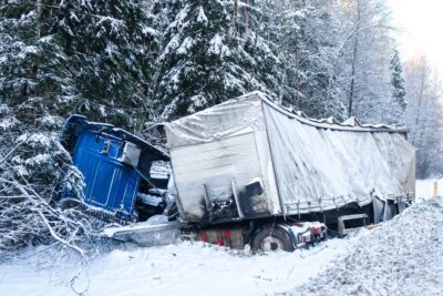 Truck and suv crashed