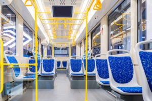 Interior of a bus