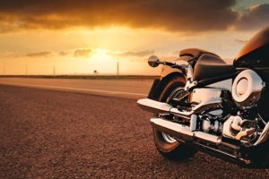 Motorcycle at sunset