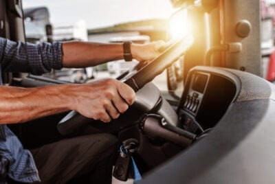 Man driving a truck scaled