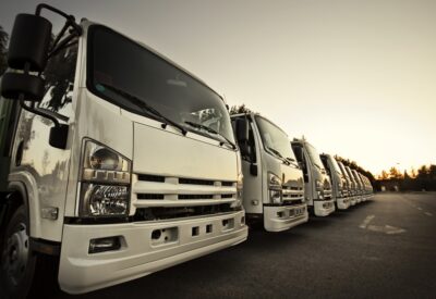 Row of trucks