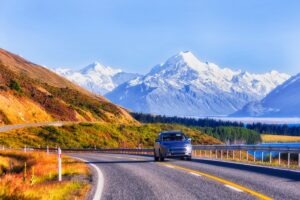 Tourist on highway