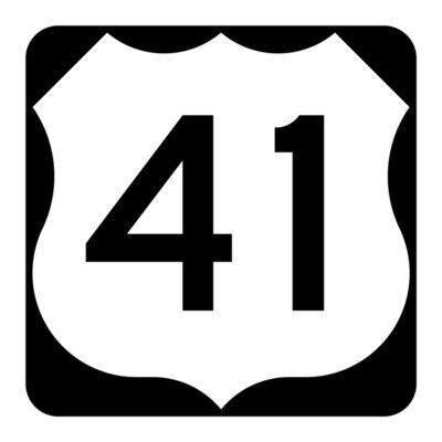 Us route 41 sign