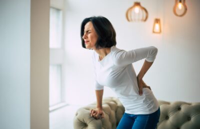 Woman with back pain