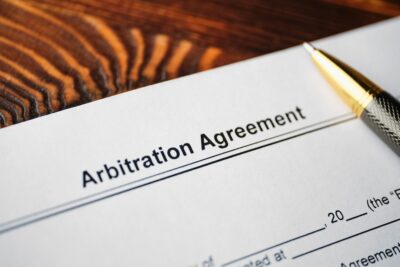 Arbitration agreement with pen