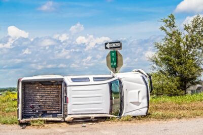 Overturned truck