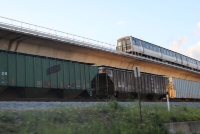 Public transit worker in georgia operating marta train