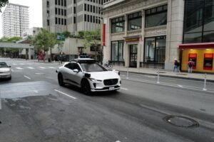 waymo car on the street