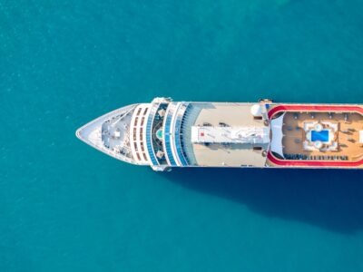 A picture taken of a cruise ship from above. A lawyer can explain if you can sue Carnival Cruise Line for an injury. 